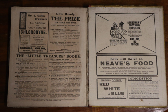 1909 Chatterbox Antique British Childrens History & Fiction Book Illustrated