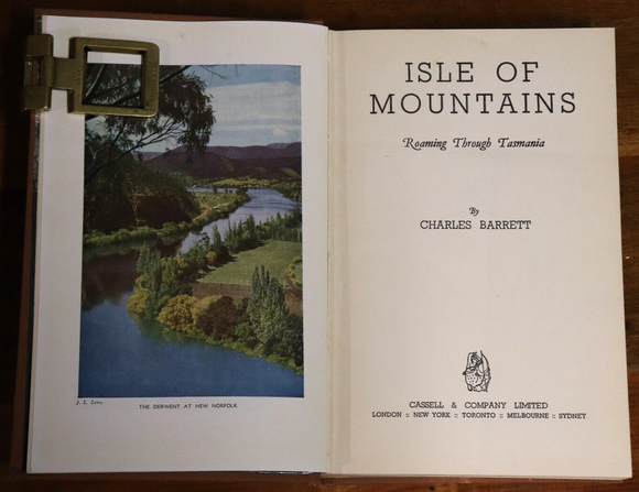 1950 Isle Of Mountains by Chartles Barrett Australian History Book - Tasmania