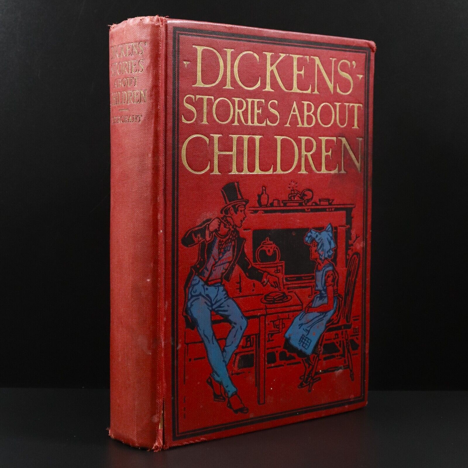 c1929 Dickens' Stories About Children Antique Childrens Book Illustrated CM Burd