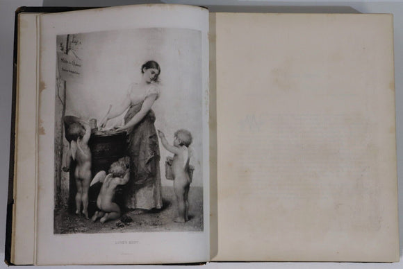 c1885 Gallery Of Contemporary Art by A Silvestre Antique Art Engravings Book