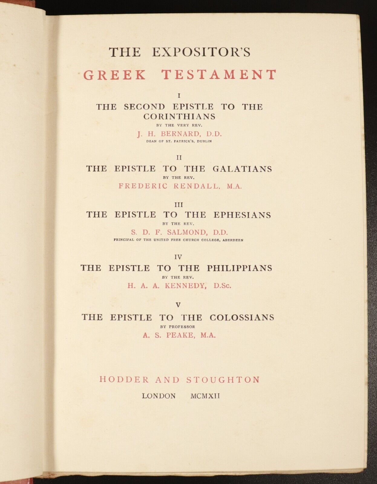 1910 5vol The Expositor's Greek Testament Antique Theology Book Set W.R. Nicoll