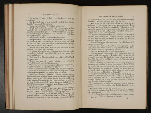 1886 Heart Of Mid-Lothian by Walter Scott Antique Fiction Book Waverley Novels