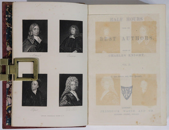 c1875 Half Hours With The Best Authors by C. Knight Antique Literature Book Set