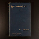 1892 Letters From Italy by M. Emile De Laveleye Antique Italian History Book-9