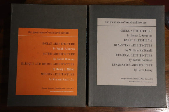 1962 8vol The Great Ages Of World Architecture Reference Book Set With Slipcases
