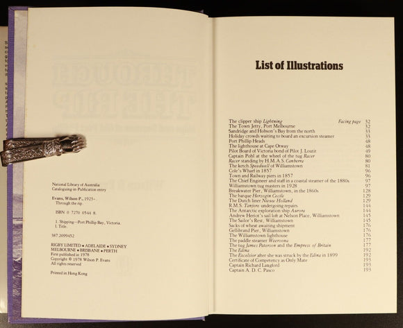 1978 Through The Rip Ships Of Old Port Phillip Australian Maritime History Book