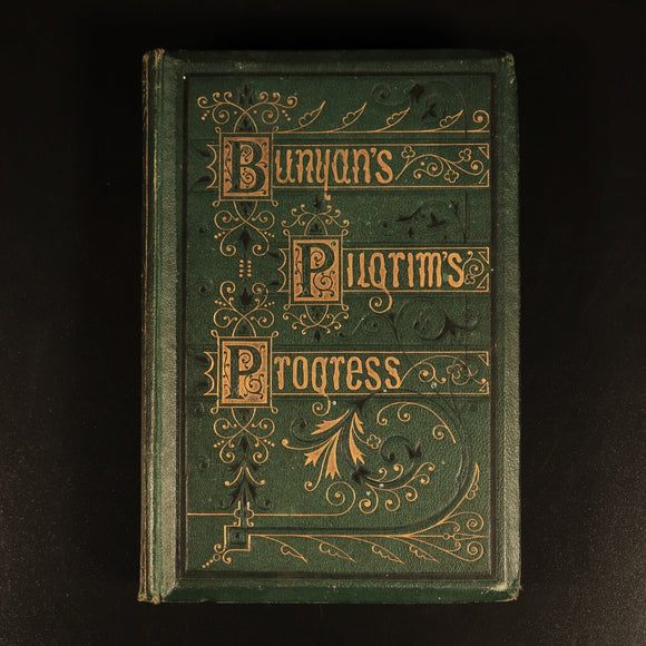c1880 The Pilgrim's Progress by John Bunyan Antique Illustrated Christian Book