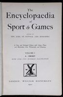 1911 4vol The Encyclopaedia Of Sport & Games Antique Book Set-3
