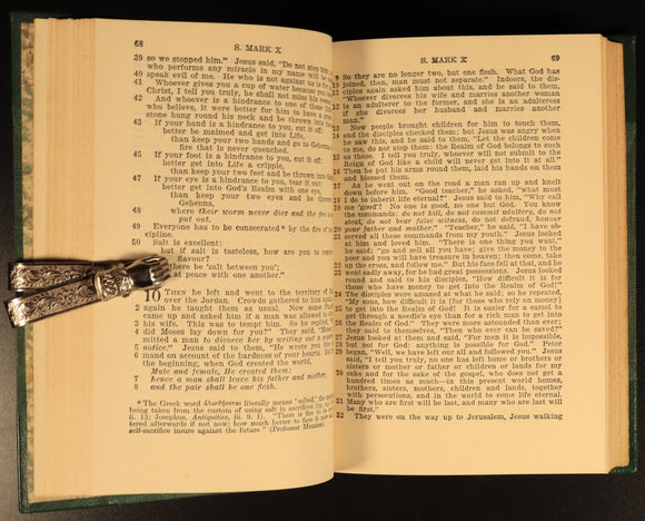 The New Testament by James Moffat c1932 Antique Illustrated Bible Leather Bind