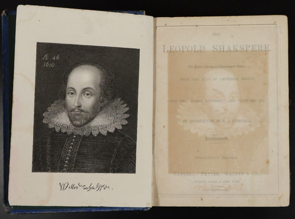 c1885 The Leopold Shakspere Illustrated: Cassell Antiquarian Literature Book
