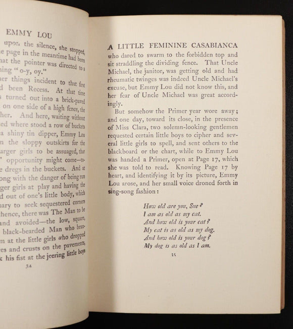c1902 Emmy Lou Her Book & Heart by GM Martin Antique American Fiction Book