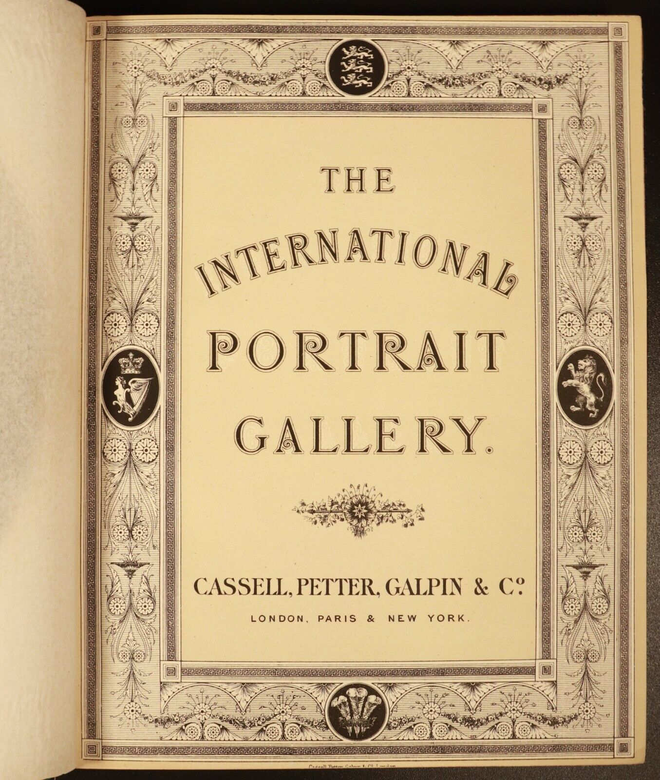 c1880 Cassell's International Portrait Gallery Antique History Book Fine Binding