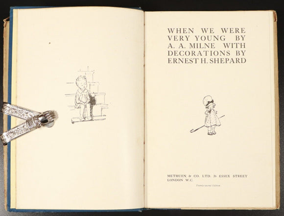 1931 When We Were Very Young A. A. Milne & E.H. Shepard Antique Childrens Book