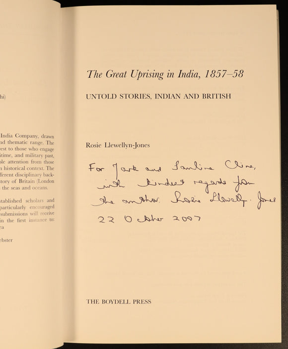 The Great Uprising In India 1857-58 SIGNED Military History Book 1st Edition