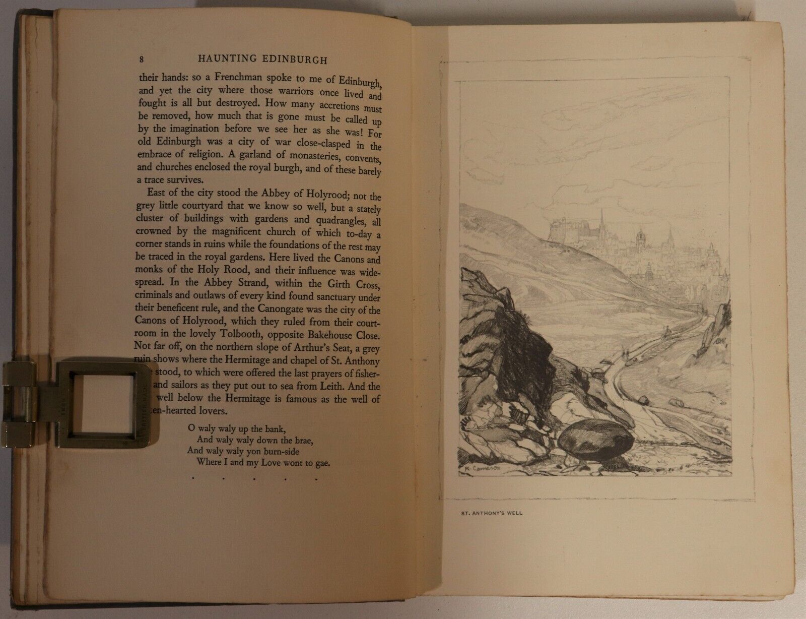 1929 Haunting Edinburgh by Flora Grierson Antique Scottish History Book