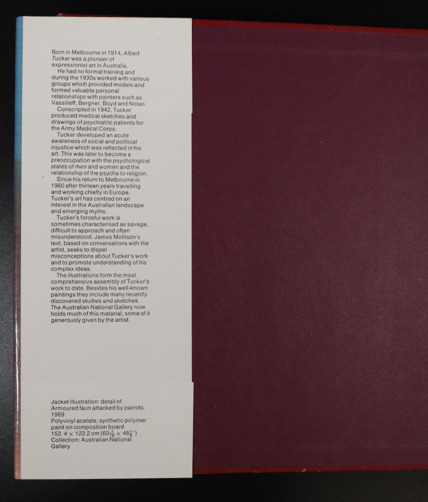 1982 Albert Tucker by J. Mollison & N. Bonham Australian Art Reference Book