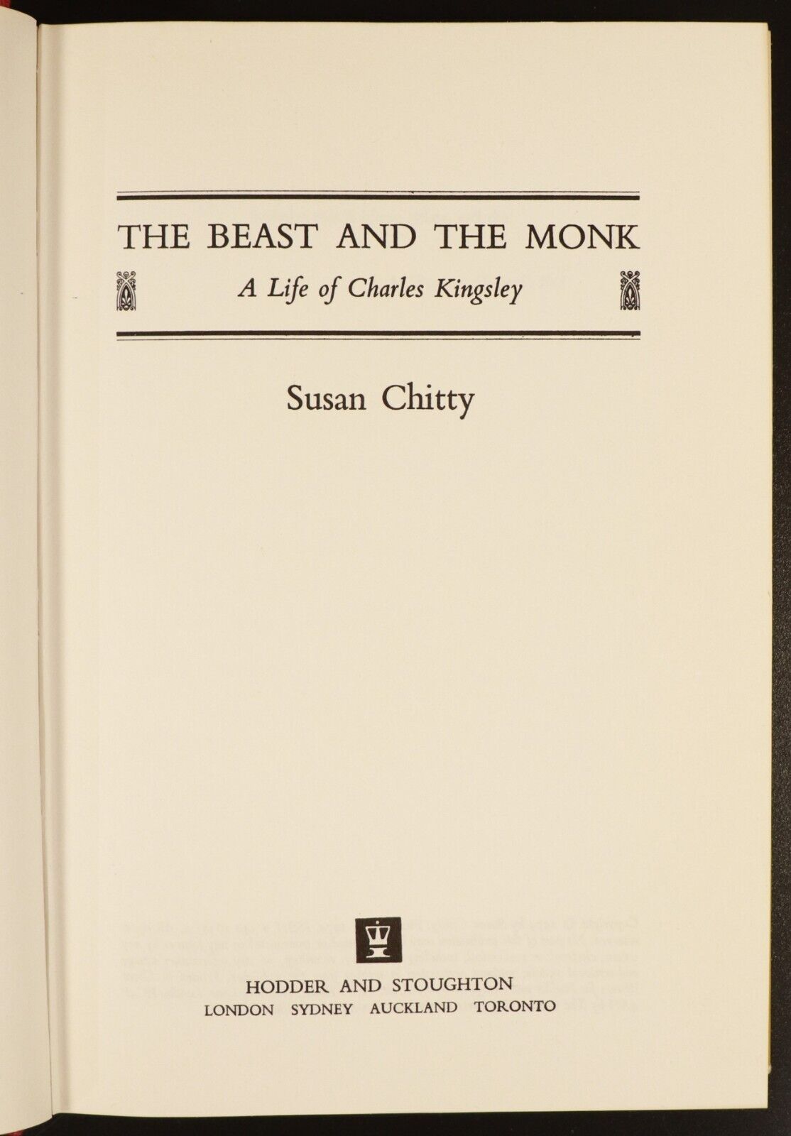 1974 The Beast & The Monk Charles Kingsley Religious History Reference Book