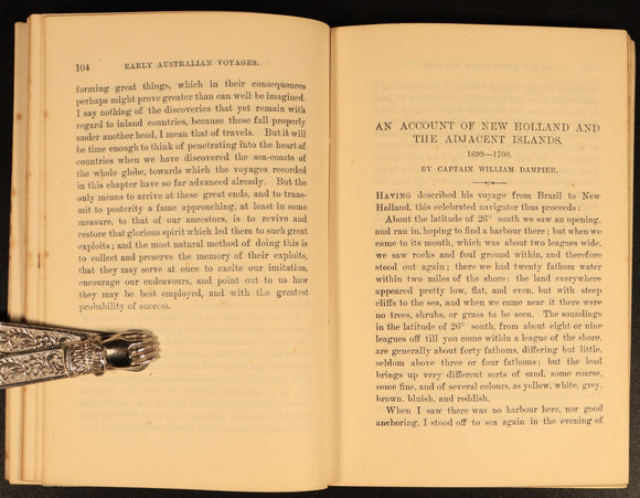 1886 Early Australian Voyages Pelsart Dampier Tasman Antiquarian History Book
