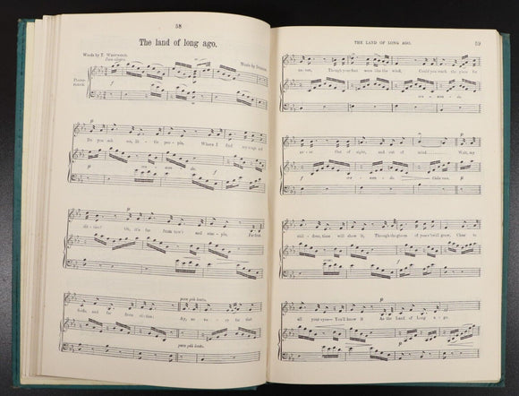 c1885 Modern Ballads by Eminent Composers Antique Classical Music Reference Book