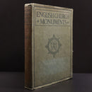 1921 English Church Monuments 1150 - 1550 F. Crossley Antique Architecture Book-1