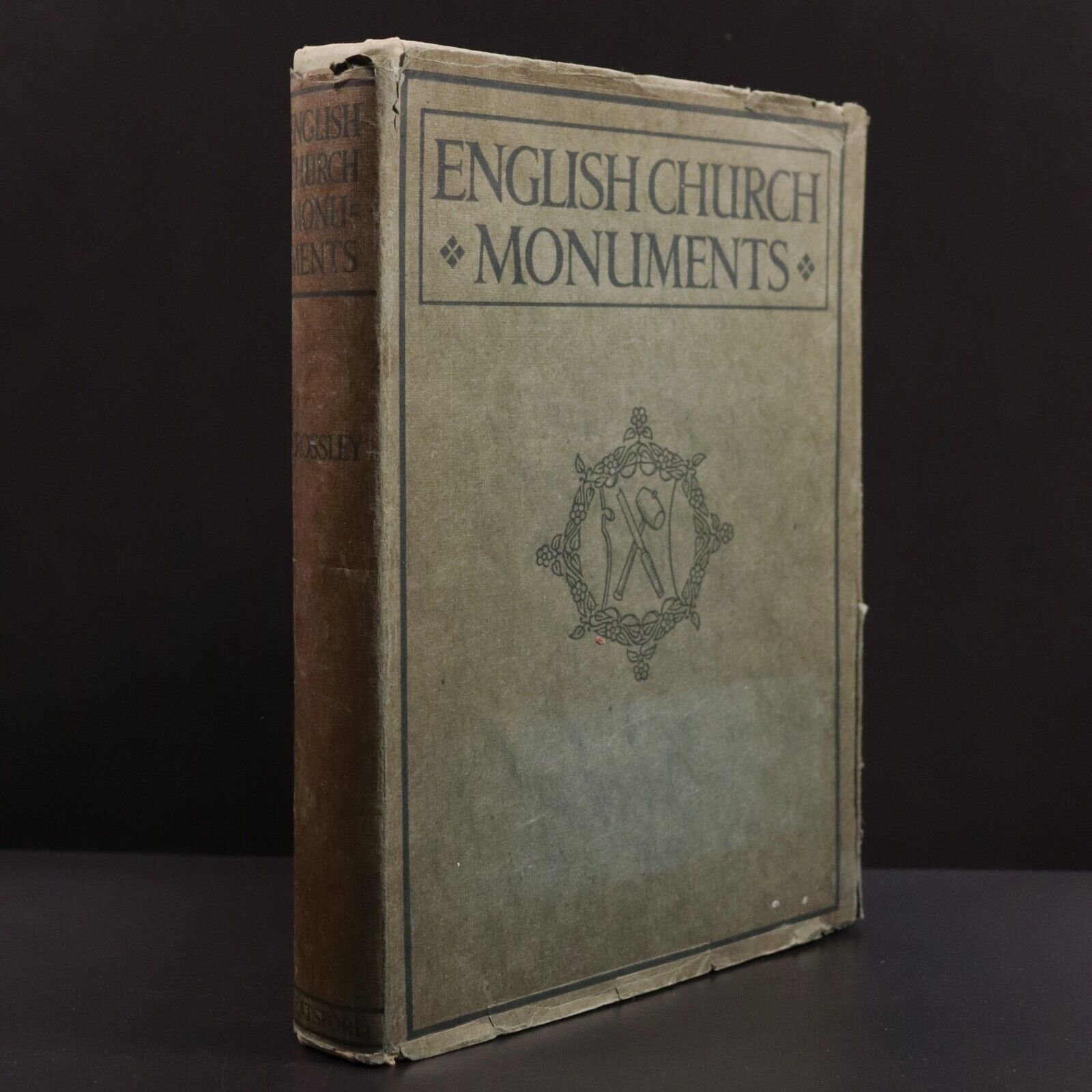 1921 English Church Monuments 1150 - 1550 F. Crossley Antique Architecture Book