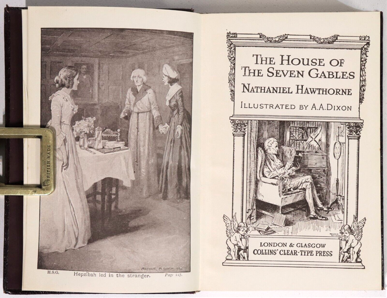 c1931 The House Of The Seven Gables: Nathaniel Hawthorne Antique Fiction Book - 0