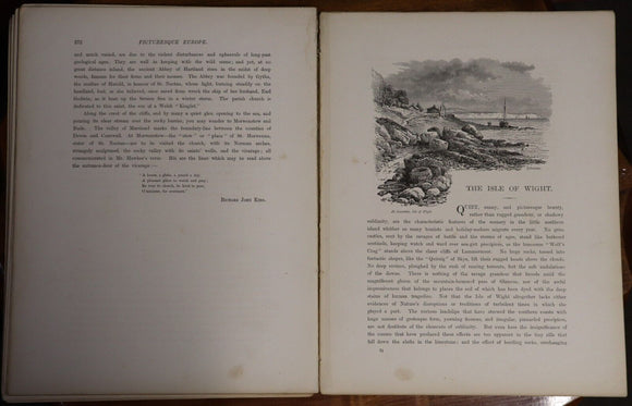 c1875 Picturesque Europe - Division 8 Antiquarian Engravings Book