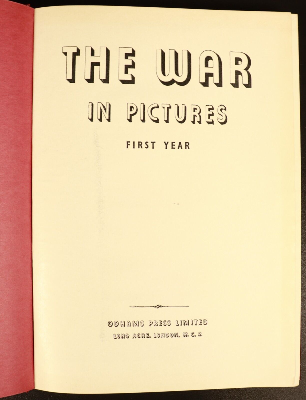 c1940 6vol The War In Pictures Odham Press Military History Book Set WW2