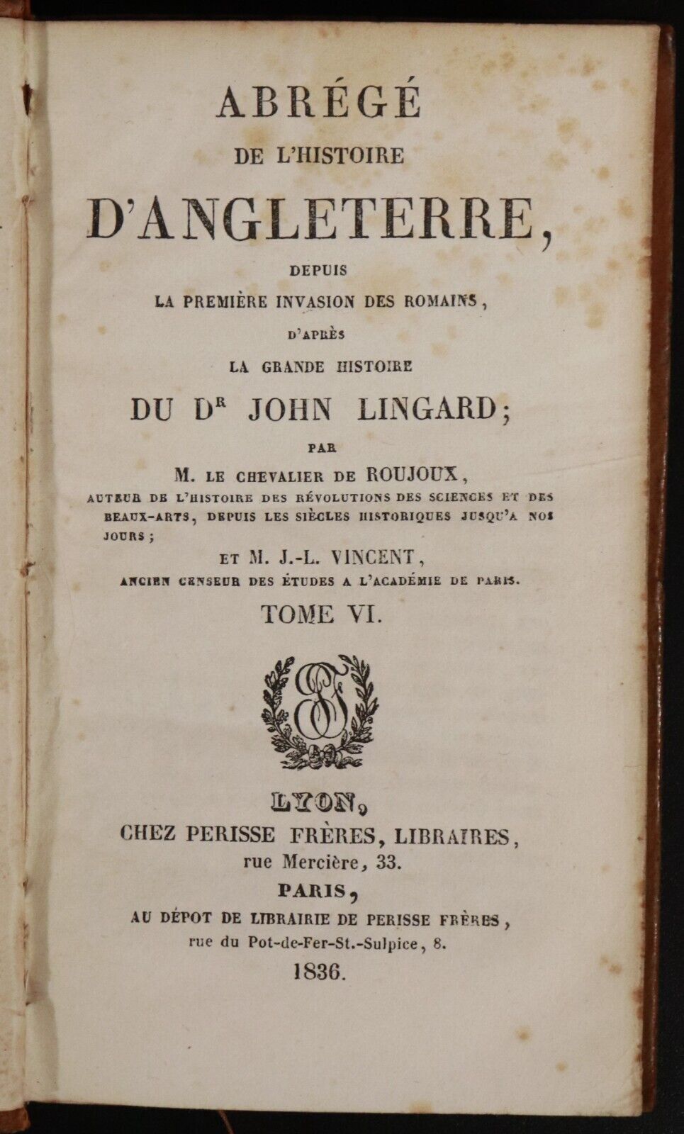 1827 5vol Abrege De L'Histoire D'Angleterre Antiquarian History Of England Books