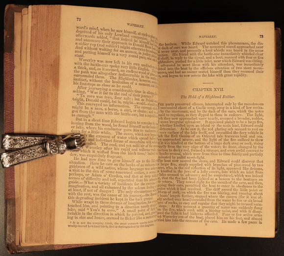 1862 Waverley or Sixty Years Since by Walter Scott Antique Fiction Book
