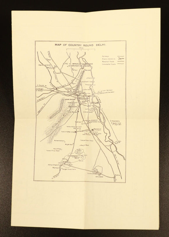1902 Delhi Past And Present by H.C. Fanshawe Antique Book 1st Ed PROVENANCE Maps