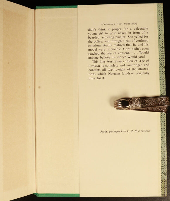 1963 Age Of Consent by Norman Lindsay Australian Fiction Book Illustrated