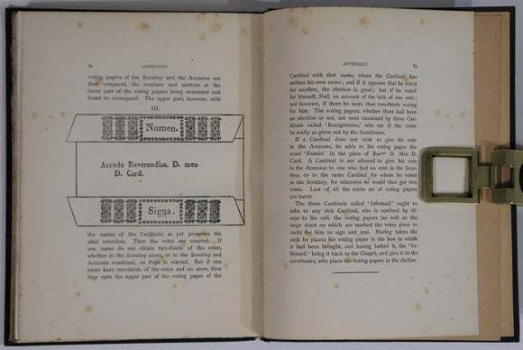 1903 Sede Vacante Conclave Of 1903 De La Garde Grissell Antique Theology Book