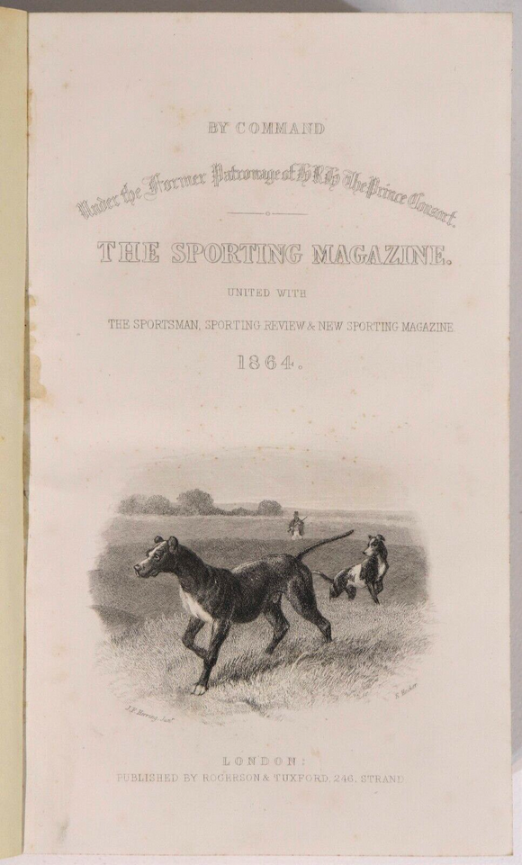 1864 The Sporting Magazine & Sporting Review Antique British Sport History Book