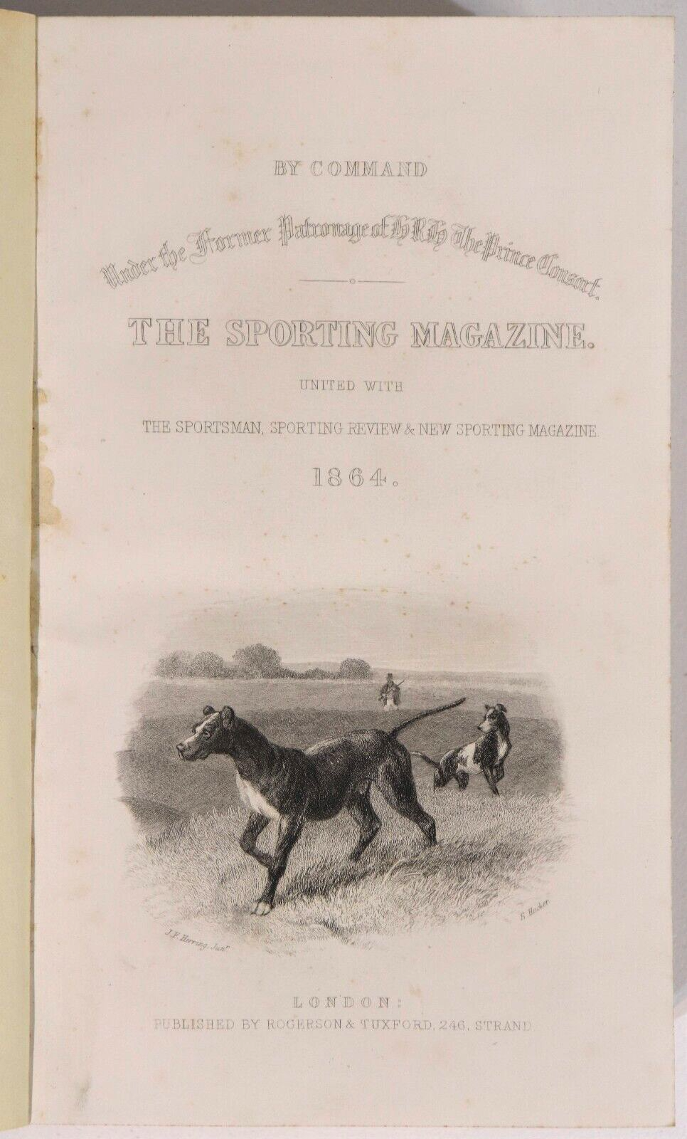 1864 The Sporting Magazine & Sporting Review Antique British Sport History Book - 0