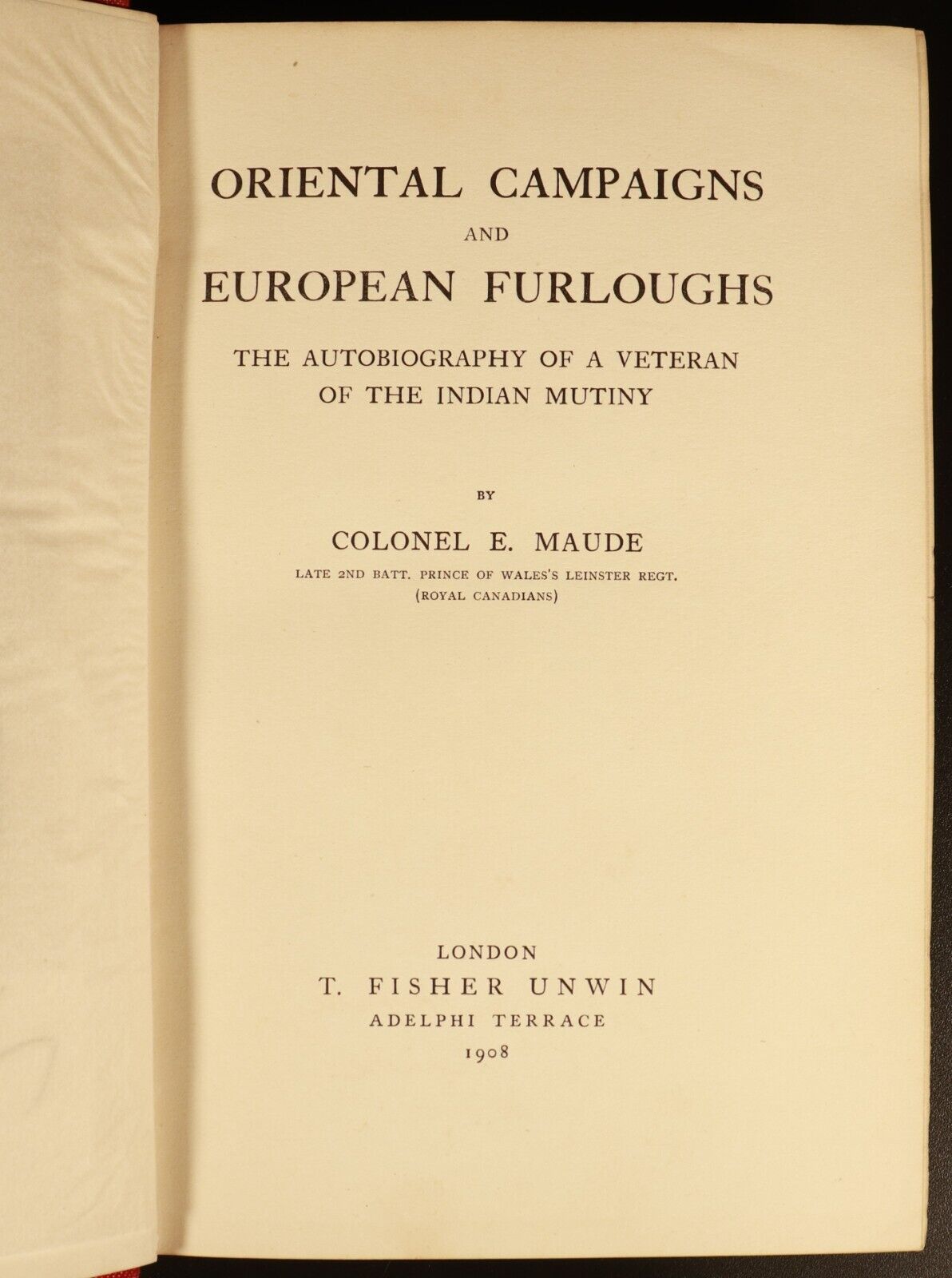 1908 Oriental Campaigns Antique Military History Book India Colonel E. Maude