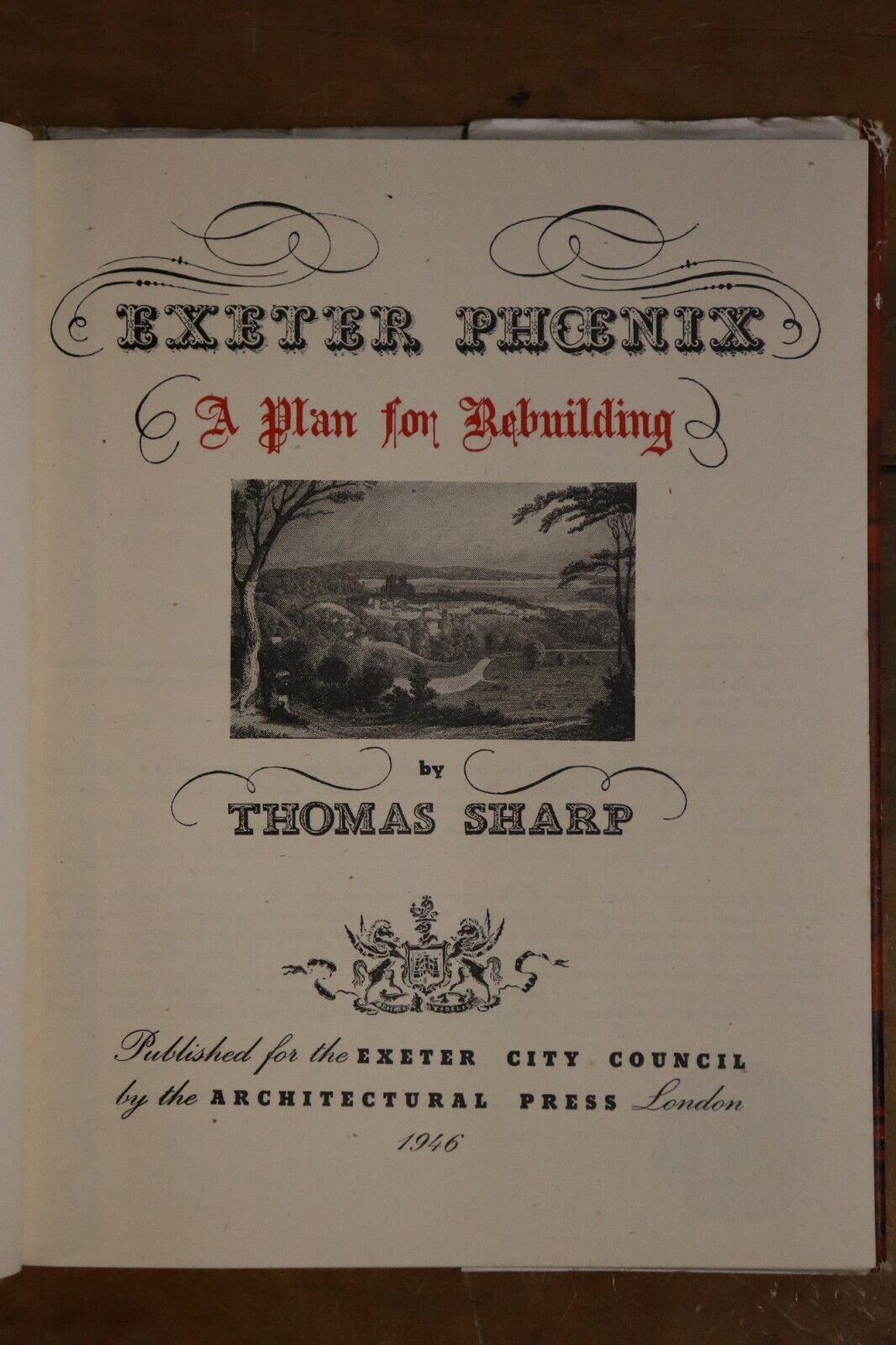 1946 Exeter Phoenix Thomas Sharp WW2 British Rebuild Antique Architecture Book