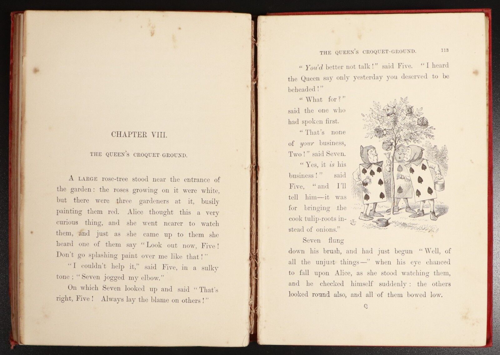 1886 Alice's Adventures In Wonderland L. Carroll Antique Fiction Book J. Tenniel