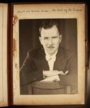 c1920 Antique Leather Photo Album Brass Clasp COOPER Family 54 Original Photos-17