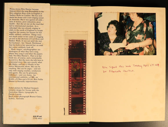 Wait Till The Sun Shines Nellie by Rita Nellie Hunter SIGNED 1st Ed Theatre Book