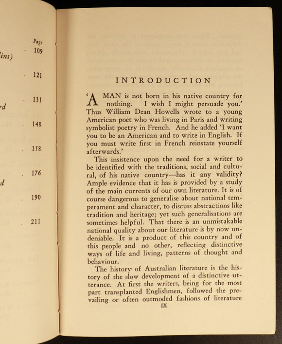 1949 Australian Heritage by CB Christesen Australian Literary History Book 1st