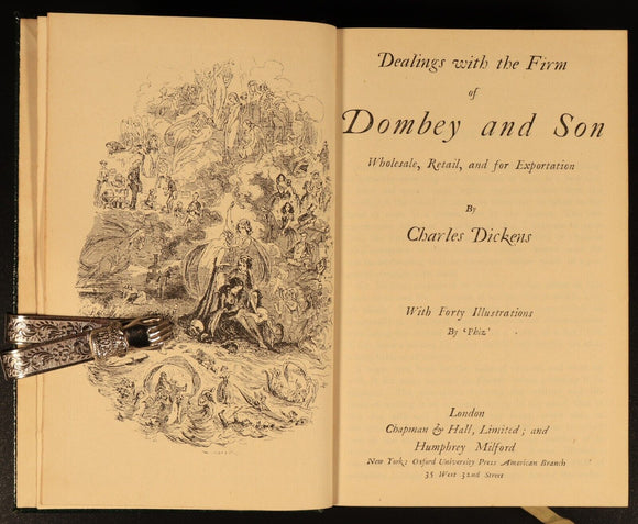 c1930 Dombey & Son by Charles Dickens Antique British Fiction Book Illustrated