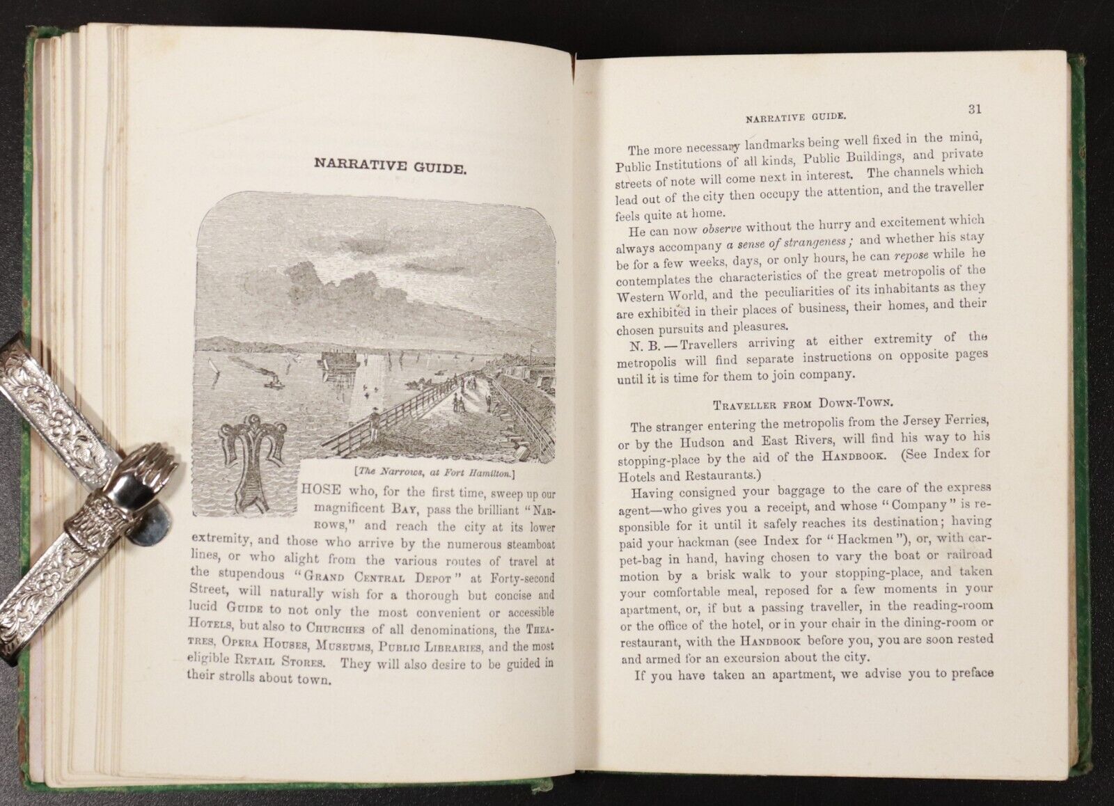 1873 Wood's Illustrated Hand-Book To New York Antiquarian USA Travel Guide