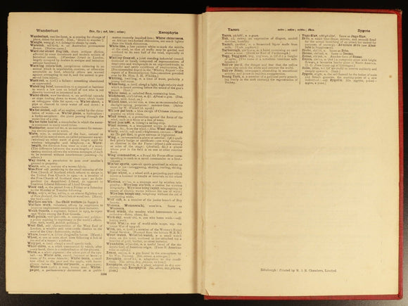 Chambers's Twentieth Century Dictionary 1931 Antique British Reference Book