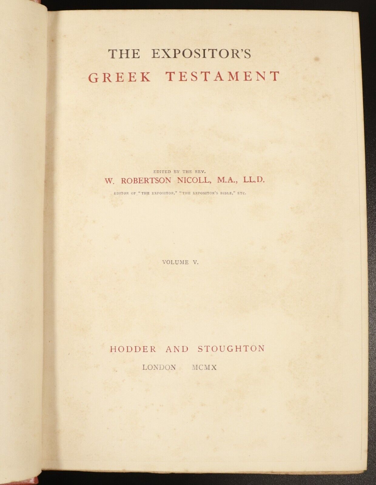 1910 5vol The Expositor's Greek Testament Antique Theology Book Set W.R. Nicoll