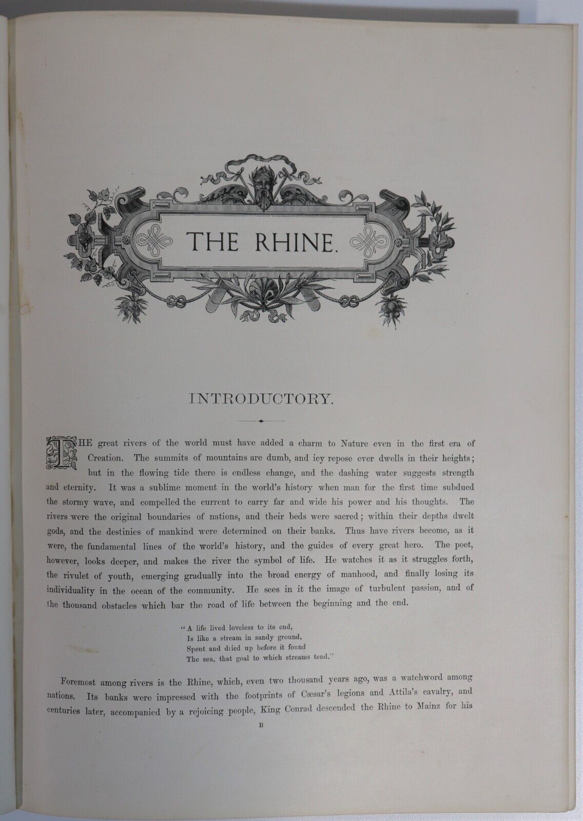 1878 The Rhine: From Source To The Sea by G Bartley Antique Picturesque Book