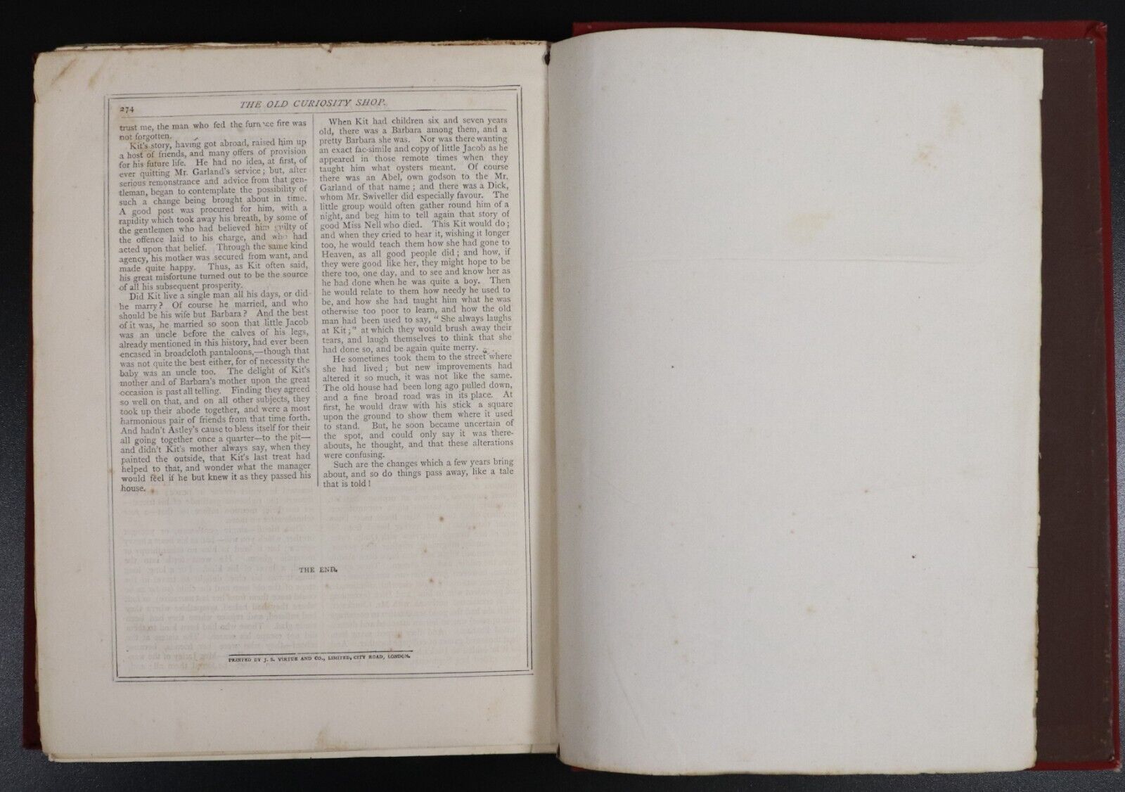 c1880 Pickwick Club & Old Curiosity Shop by Charles Dickens Antique Fiction Book