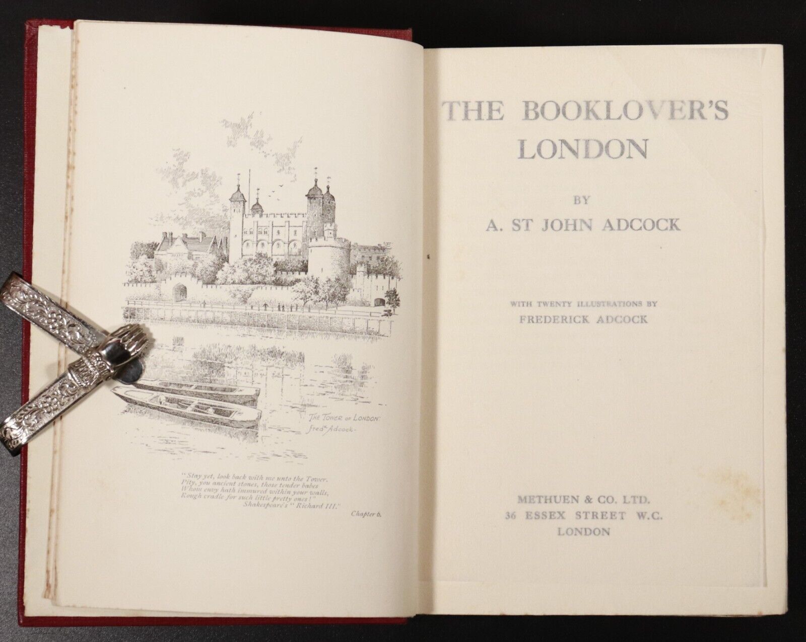 1913 The Booklovers London by A. St John Adcock Antique British History Book - 0