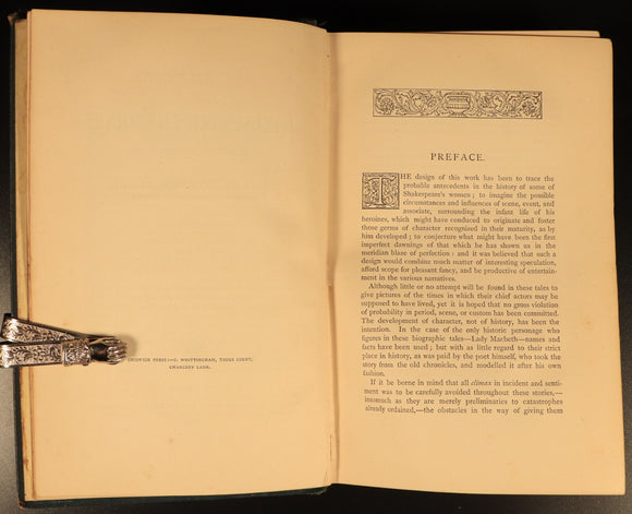 1879 The Girlhood Of Shakespeare's Heroines Mary Cowden Clarke Antique Book