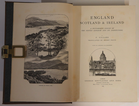 1887 England, Scotland & Ireland Picturesque Antiquarian British History Book